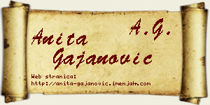 Anita Gajanović vizit kartica